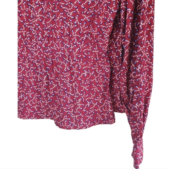 TALBOTS Faux Wrap Shirt Long‎ Sleeve Red Women's Size S/P - Picture 8 of 16